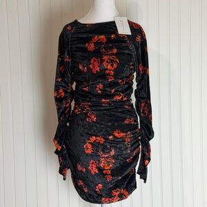 Floral Velvet Dress